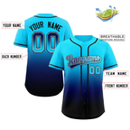Hcwe Custom Powder Blue Navy-Black Gradient Fashion Authentic Baseball Jersey