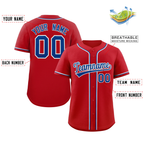 Hcwe Custom Red Royal-White Classic Style Authentic Baseball Jersey
