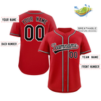 Hcwe Custom Red Black-White Solider Classic Style Authentic Baseball Jersey