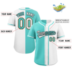 Hcwe Custom Split Baseball Jersey Button Down Stitched Personalized Shirts for AdultsBoy