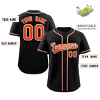 Hcwe Custom Black Orange-White Classic Style Authentic Baseball Jersey