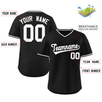 Hcwe Custom Black White Classic Style Outdoor Authentic Pullover Softball Jersey