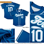 Hcwe Custom Royal White-Light Blue Hook Classic Style Authentic Baseball Jersey