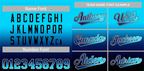 Hcwe Custom Powder Blue Navy-Black Gradient Fashion Authentic Baseball Jersey