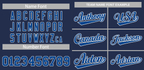 Hcwe Custom Navy Royal-Gray Classic Style Authentic Baseball Jersey