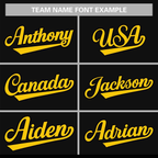 Hcwe Custom Black Yellow Classic Style Authentic Baseball Jersey