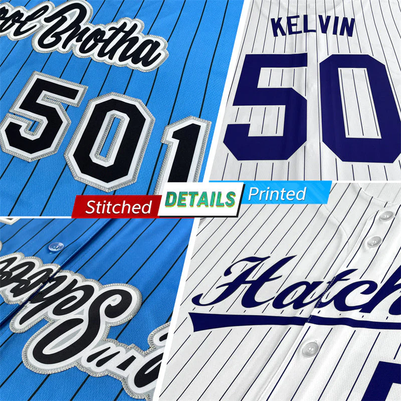 Hcwe Custom Black White-Gray Stripe Fashion Authentic Baseball Jersey