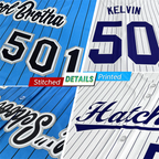 Hcwe Custom White Red Stripe Fashion Authentic Baseball Jersey