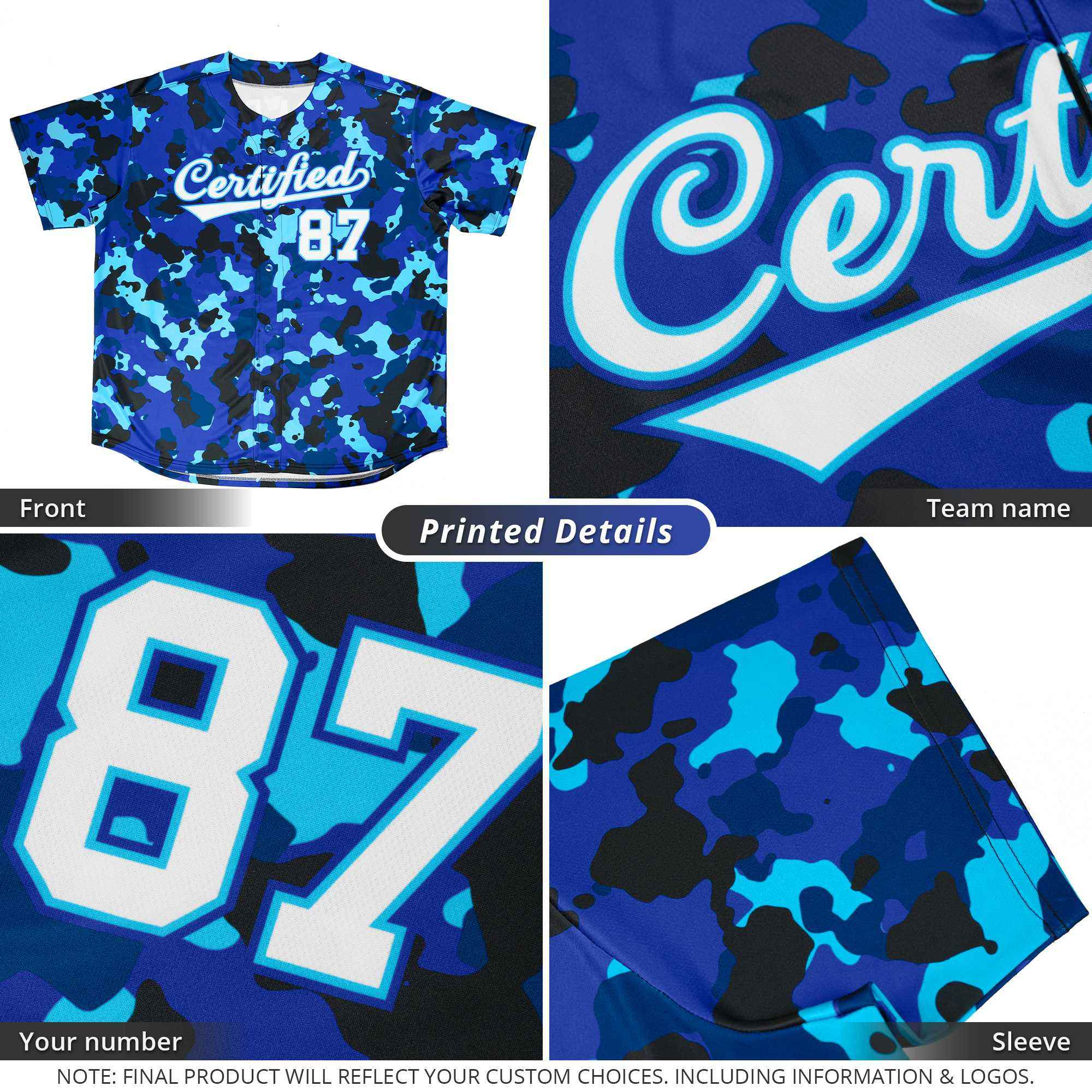 Hcwe Custom White Red Stripe Fashion Design Full Button Authentic Baseball Jersey