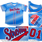 Hcwe Custom Royal Red-White Gradient Fashion Authentic Baseball Jersey