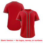 Hcwe Custom Red Black-White Solider Classic Style Authentic Baseball Jersey