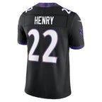 B.Ravens #22 Derrick Henry Black Alternate Alternate Vapor F.U.S.E. Stitched Limited Jersey