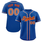 Hcwe Custom Royal Orange-White Classic Style Authentic Baseball Jersey