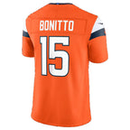 D.Broncos #15 Nik Bonitto Orange Team Vapor F.U.S.E. Stitched Limited Jersey