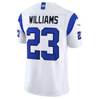 LA.Rams #23 Kyren Williams Fearsome White Vapor F.U.S.E. Stitched Limited Jersey