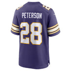 MN.Vikings #28 Adrian Peterson Purple Alternate 2 Classic Retired Game Jersey