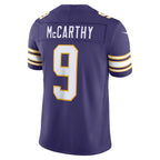 MN.Vikings #9 J.J. McCarthy Purple Alternate Classic Vapor F.U.S.E. Stitched Limited Jersey