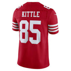 SF.49ers #85 George Kittle Scarlet Team Vapor F.U.S.E. Stitched Limited Jersey